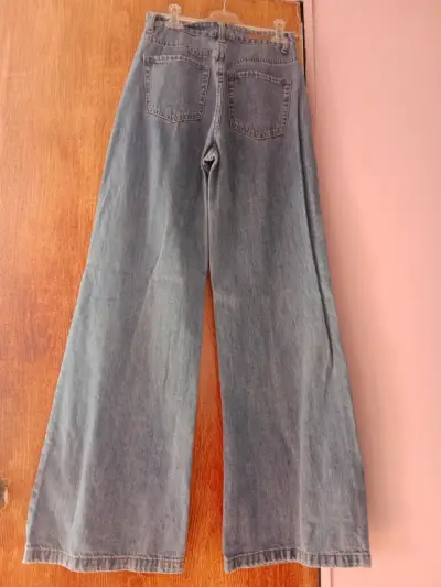 Jeans anchos de mezclilla azul - miniatura 2