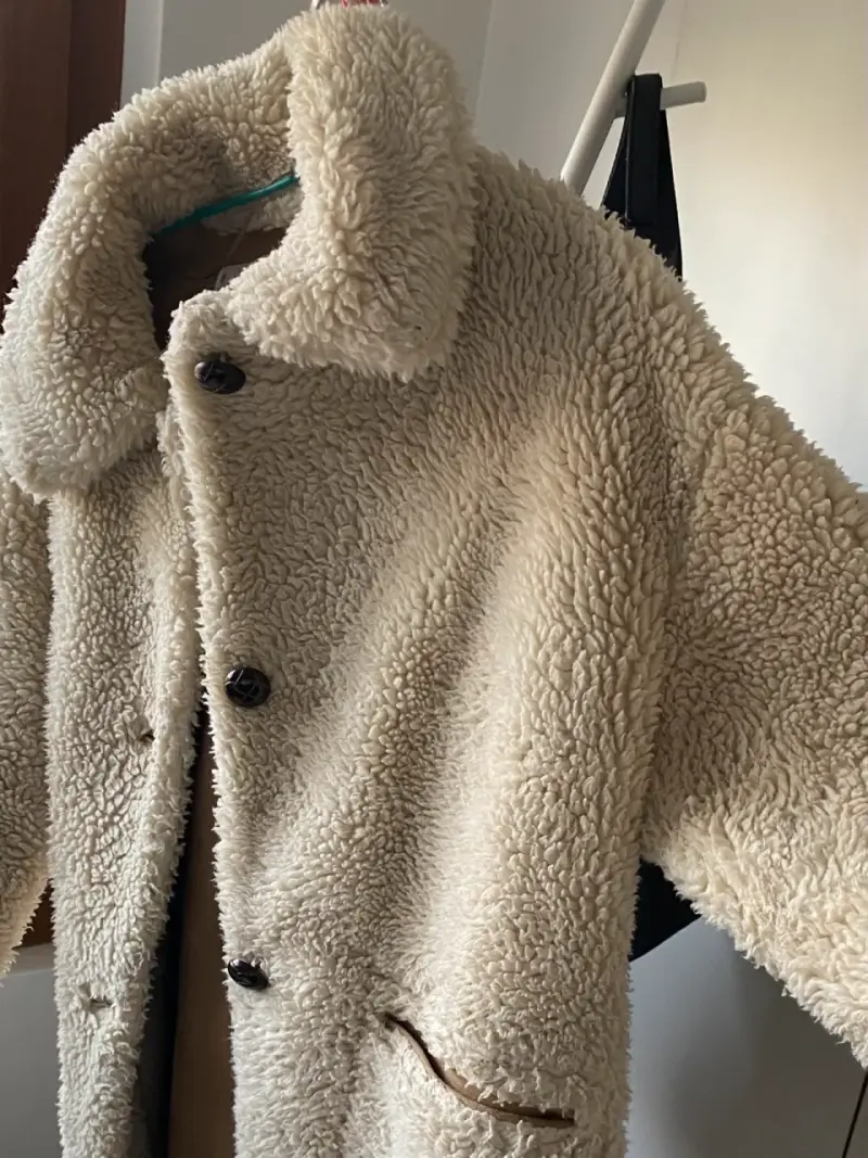 Abrigo de lana beige Mango - 2