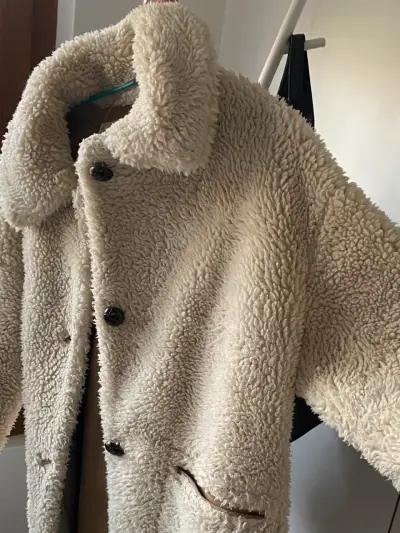 Abrigo de lana beige Mango - miniatura 2