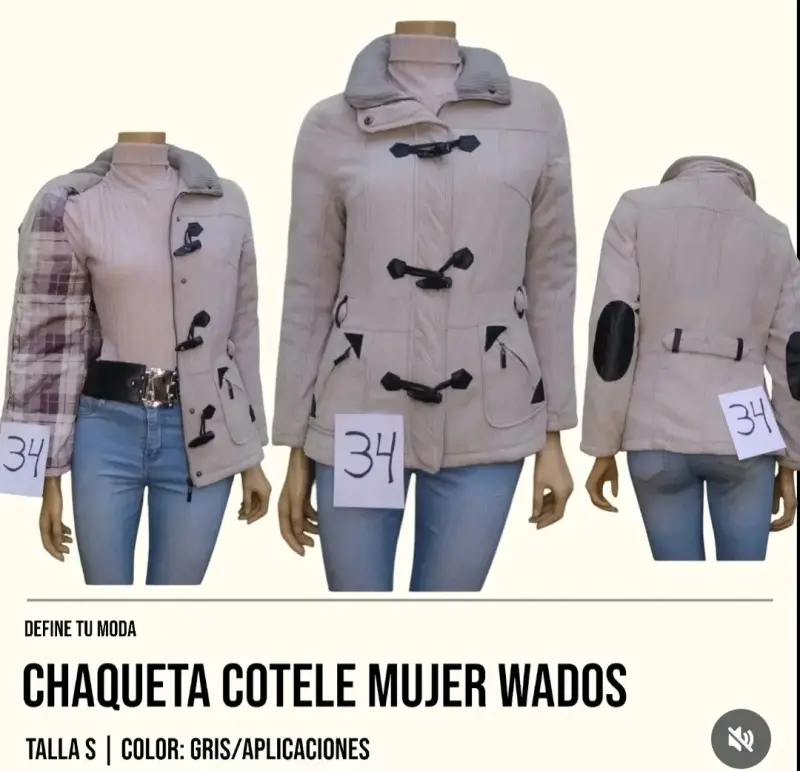 Chaqueta Mujer de Cotelé Beige
