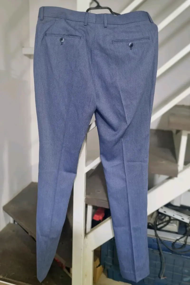 Pantalón de Vestir Basement T.48 Azul Skinny Fit - 2