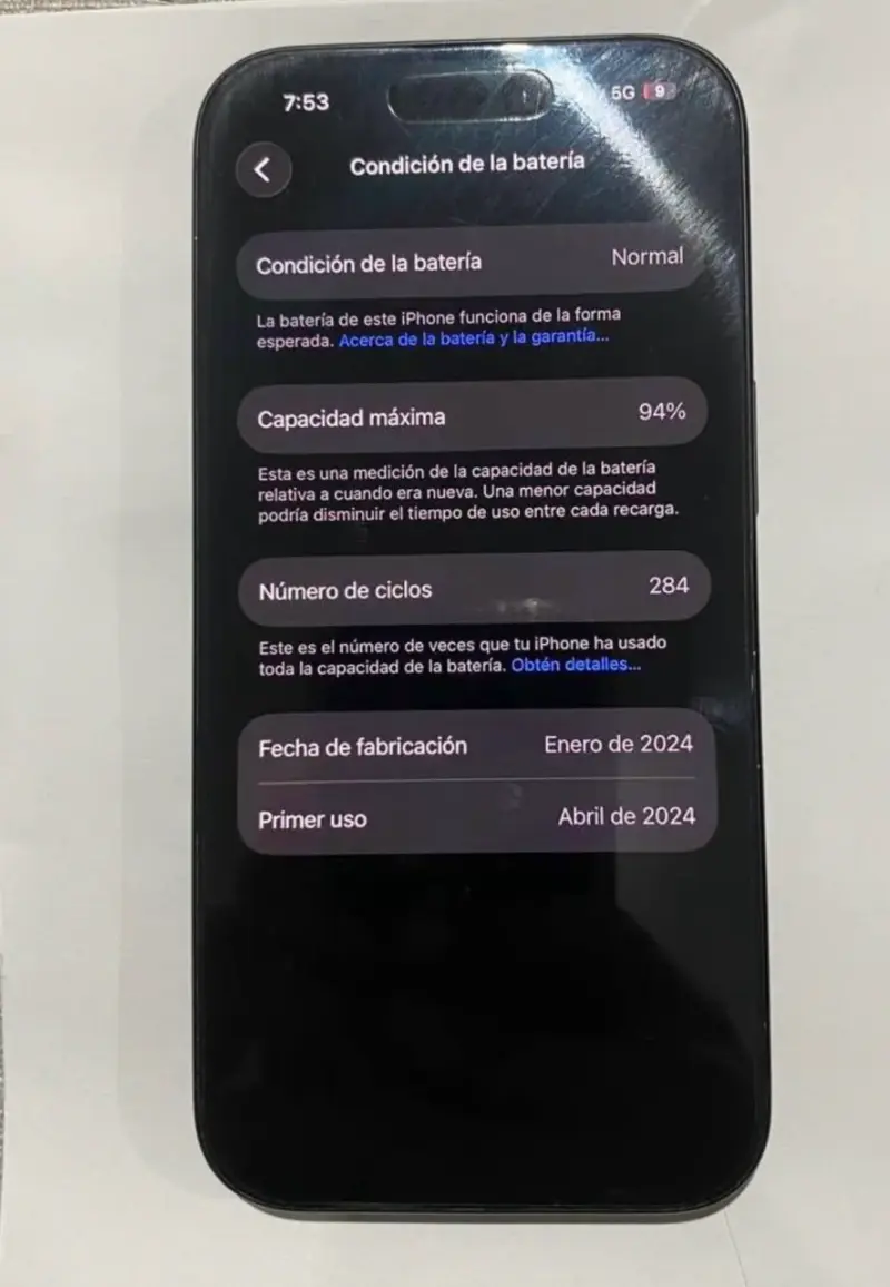 iphone 15 128gb 94% - 3