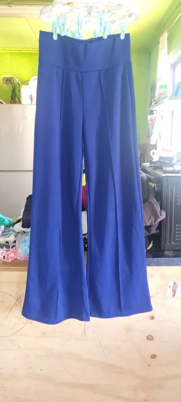 Pantalones palazzo azul