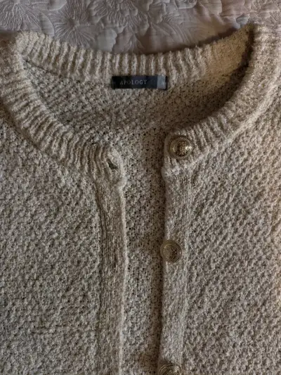 Chaqueta de punto beige - miniatura 2