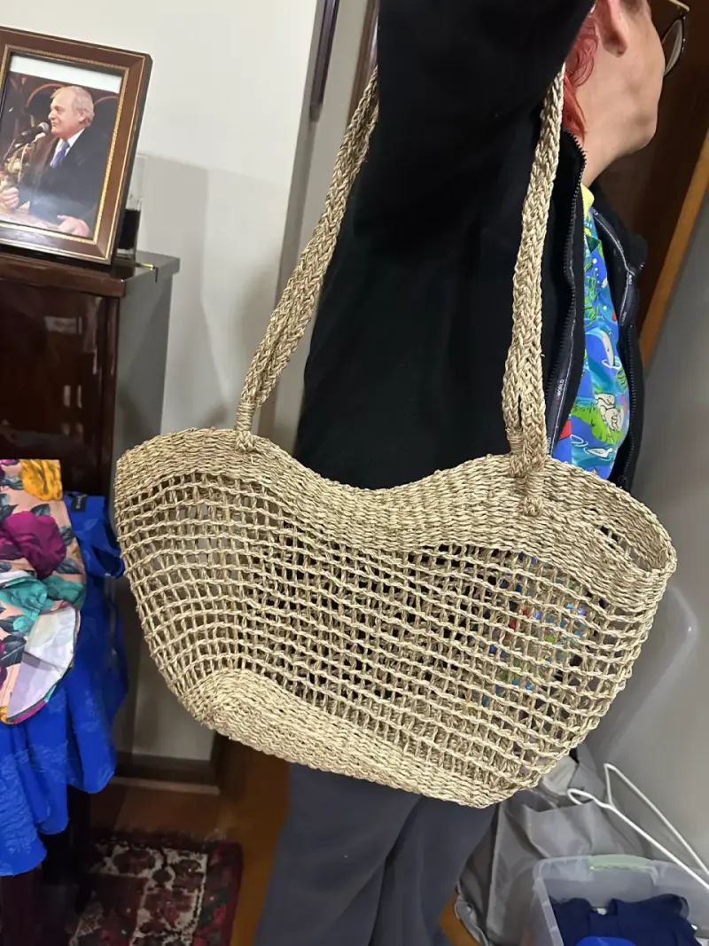 Bolso tejido de mimbre