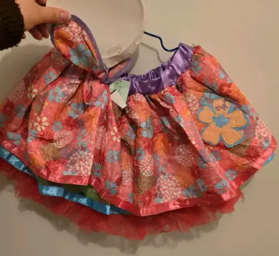 Falda colorida infantil con cintillo - miniatura 2