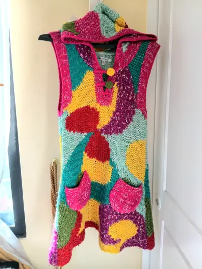 Vestido tejido colores vibrantes - miniatura 1
