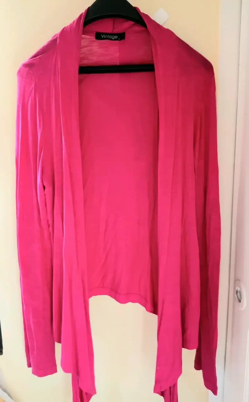 Cárdigan rosado vintage
