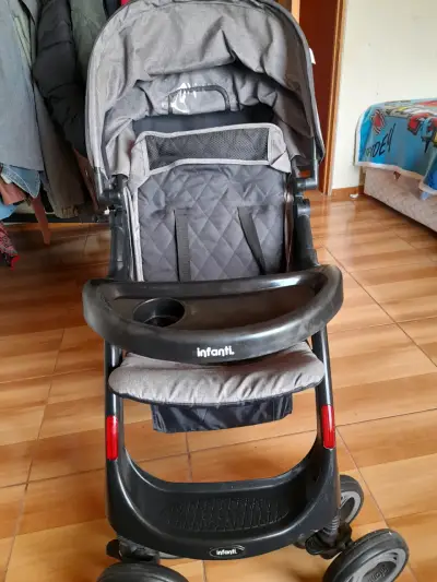 Coche para bebé gris infanti - miniatura 2