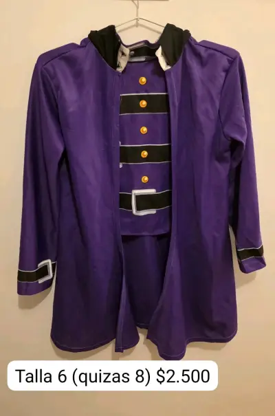 Disfraz infantil morado talla 6 - miniatura 1