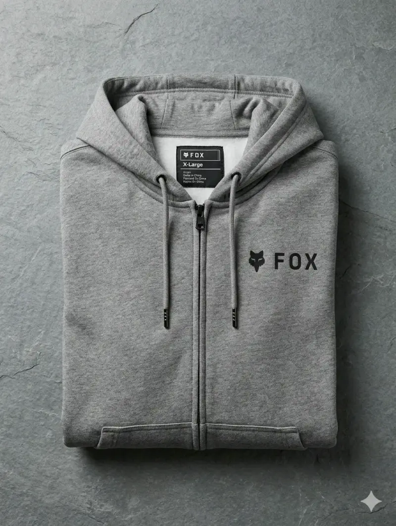 Polerón gris con capucha Fox