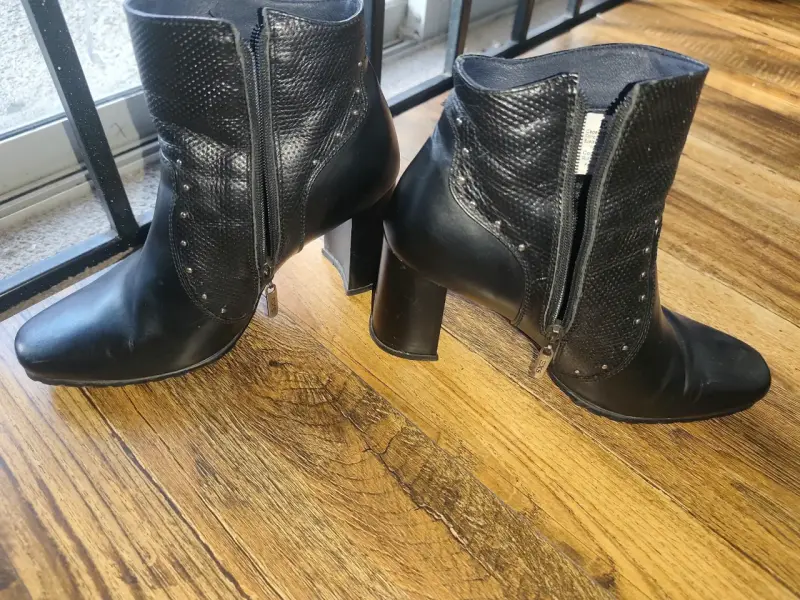 Botines negros de cuero - 2