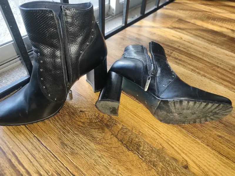 Botines negros de cuero - 3