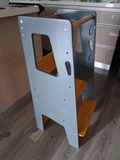 Torre de aprendizaje gris madera - miniatura 4