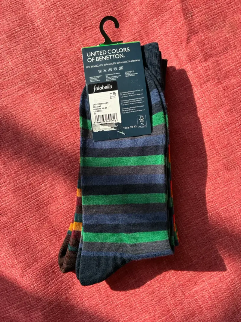 Calcetines rayados Benetton de hombre - 4