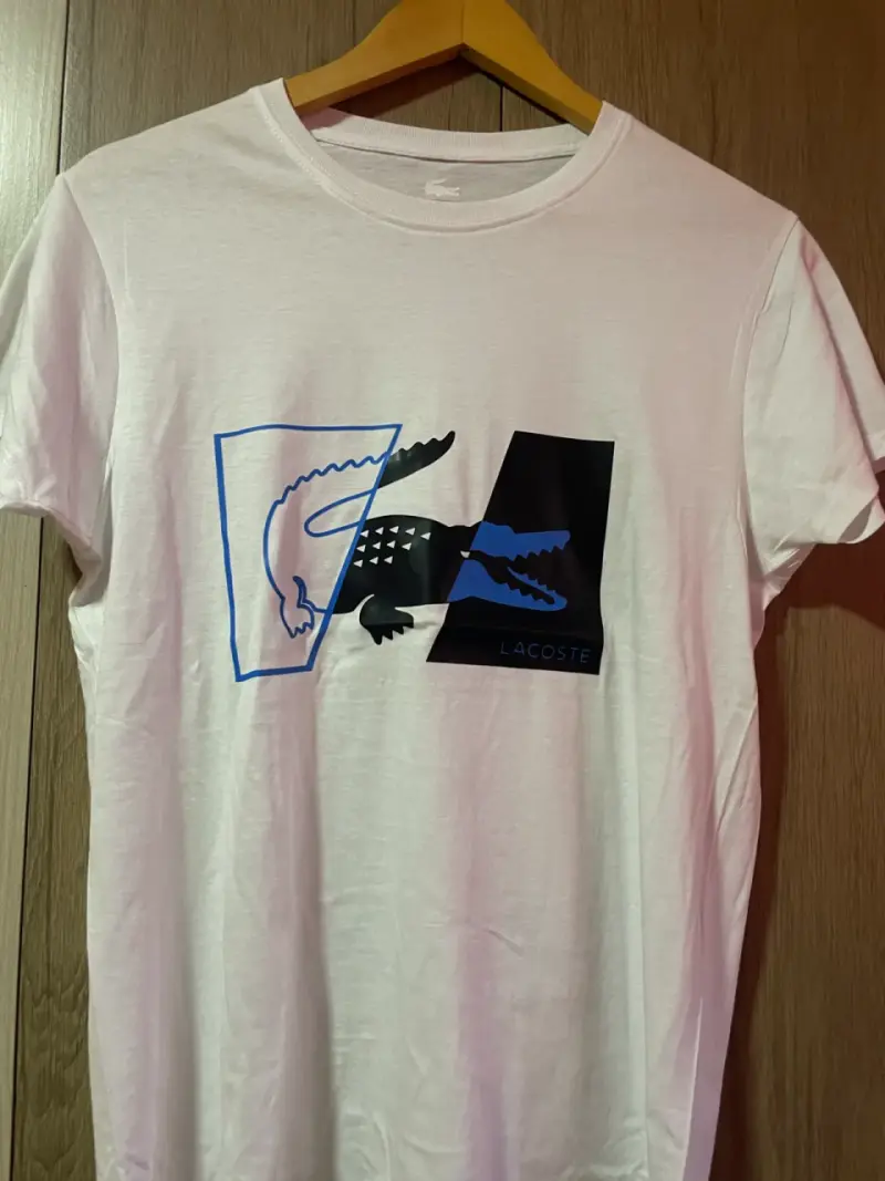Polera blanca Lacoste - 1