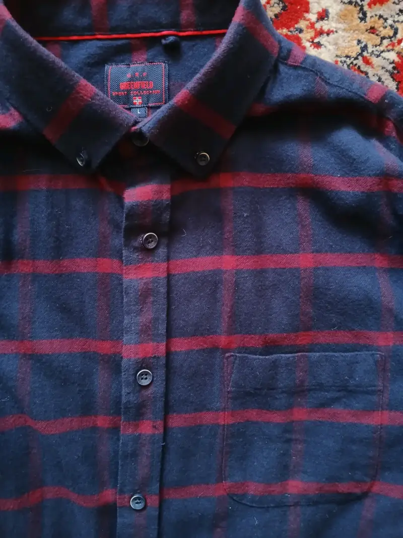Camisa a cuadros talla L - 2