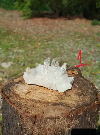 Cuarzos naturales (Drusa + cuarzo rosado) N°1 - miniatura 2