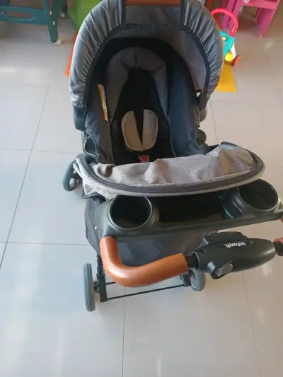 Coche para bebé Infanti gris - miniatura 4