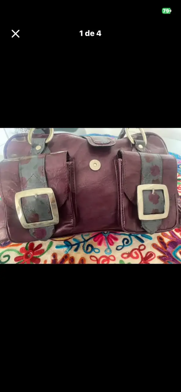 Cartera de cuero charol - 2