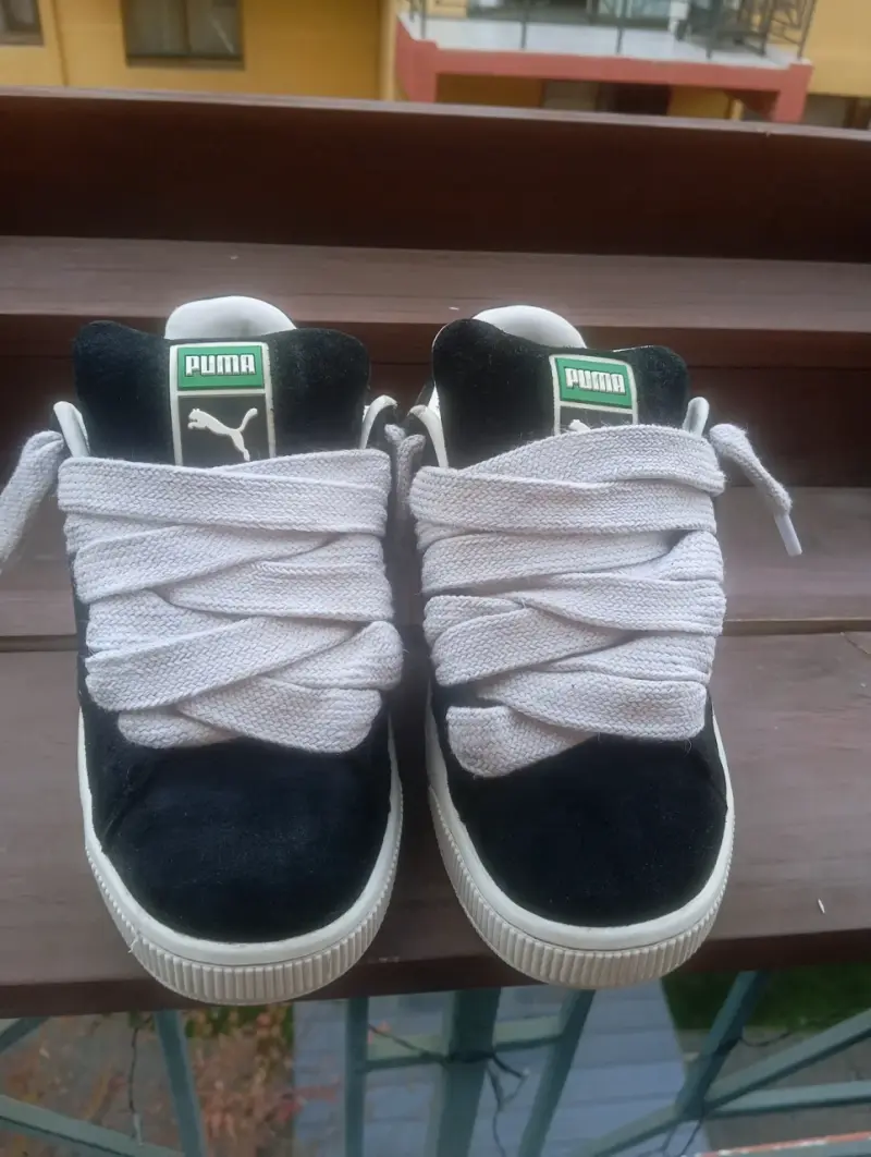 Zapatillas suede xl negras talla 38-24cm con caja - 1