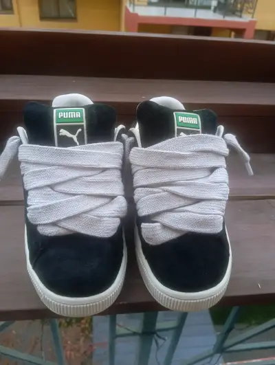 Zapatillas suede xl negras talla 38-24cm con caja - miniatura 1