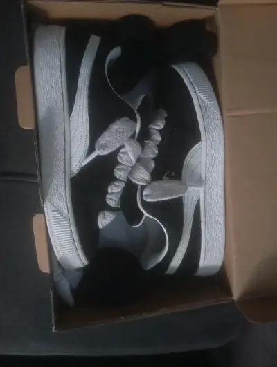 Zapatillas suede xl negras talla 38-24cm con caja - miniatura 5
