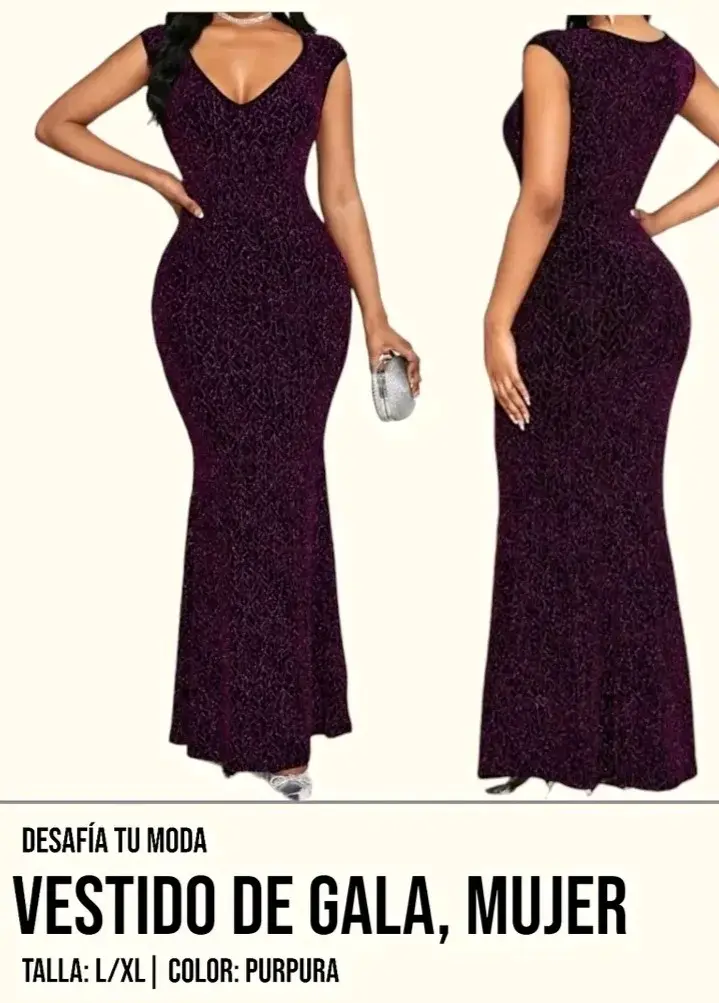 Vestido de gala púrpura