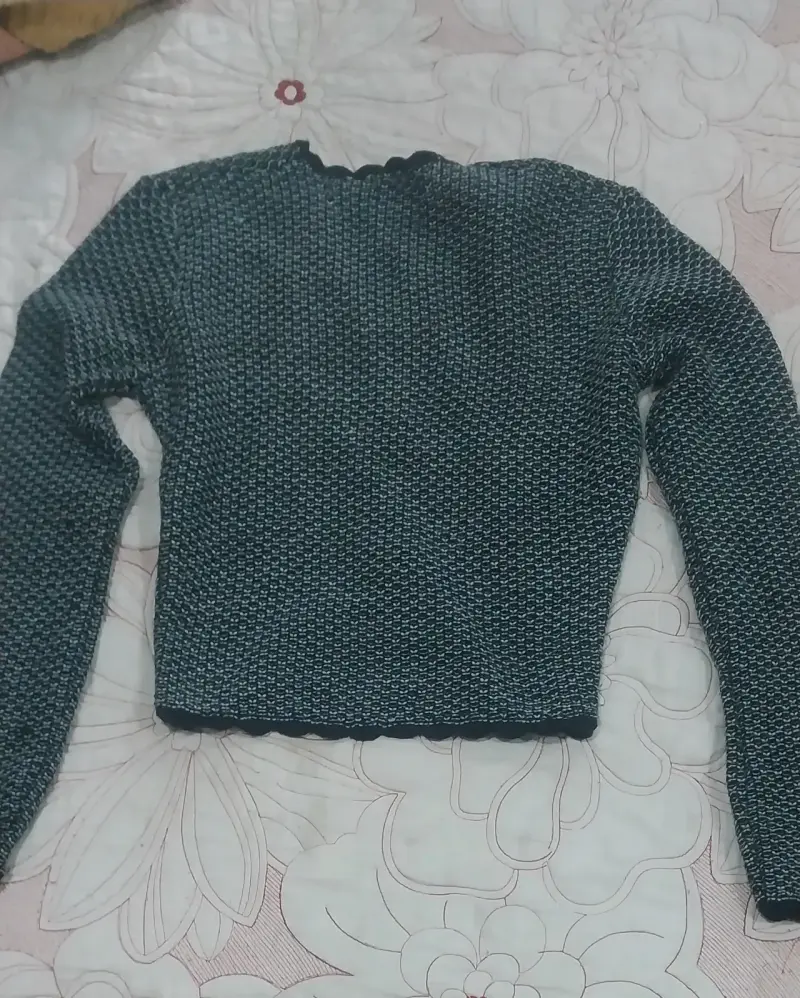 Suéter tejido gris oscuro - 2