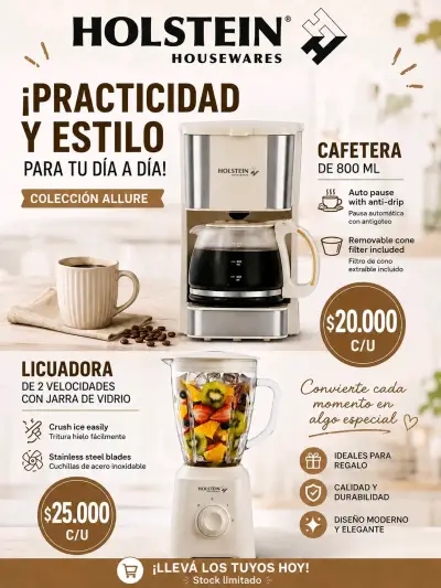 Licuadora Holstein 1.5L 2 velocidades - miniatura 2