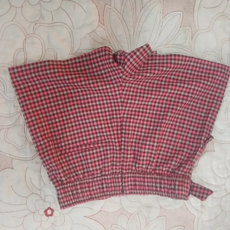 Faldashort a cuadros con cadena - 3