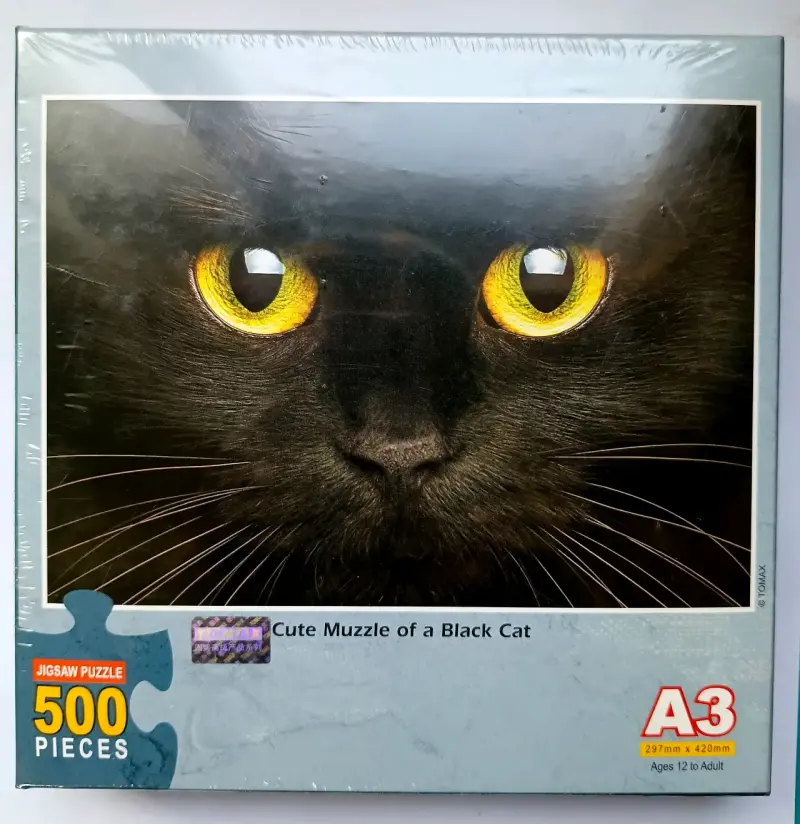 Rompecabezas de gato negro 500 piezas