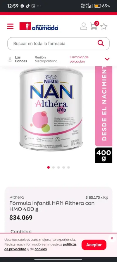 Fórmula Infantil Nan Althéra 400g - miniatura 1