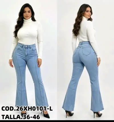 Jeans anchos azul oscuro - miniatura 2