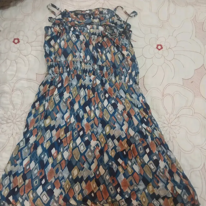 Vestido estampado multicolor - 1