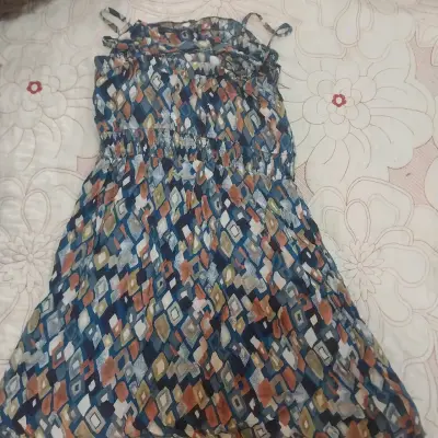 Vestido estampado multicolor - miniatura 1