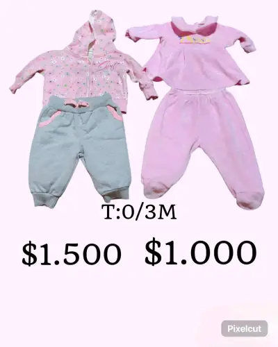Conjunto bebé rosado 0/3M - miniatura 1