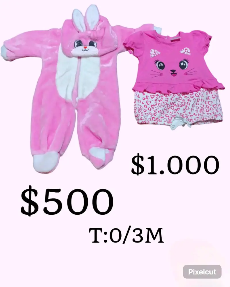 Conjunto bebé rosado 0/3M - 4