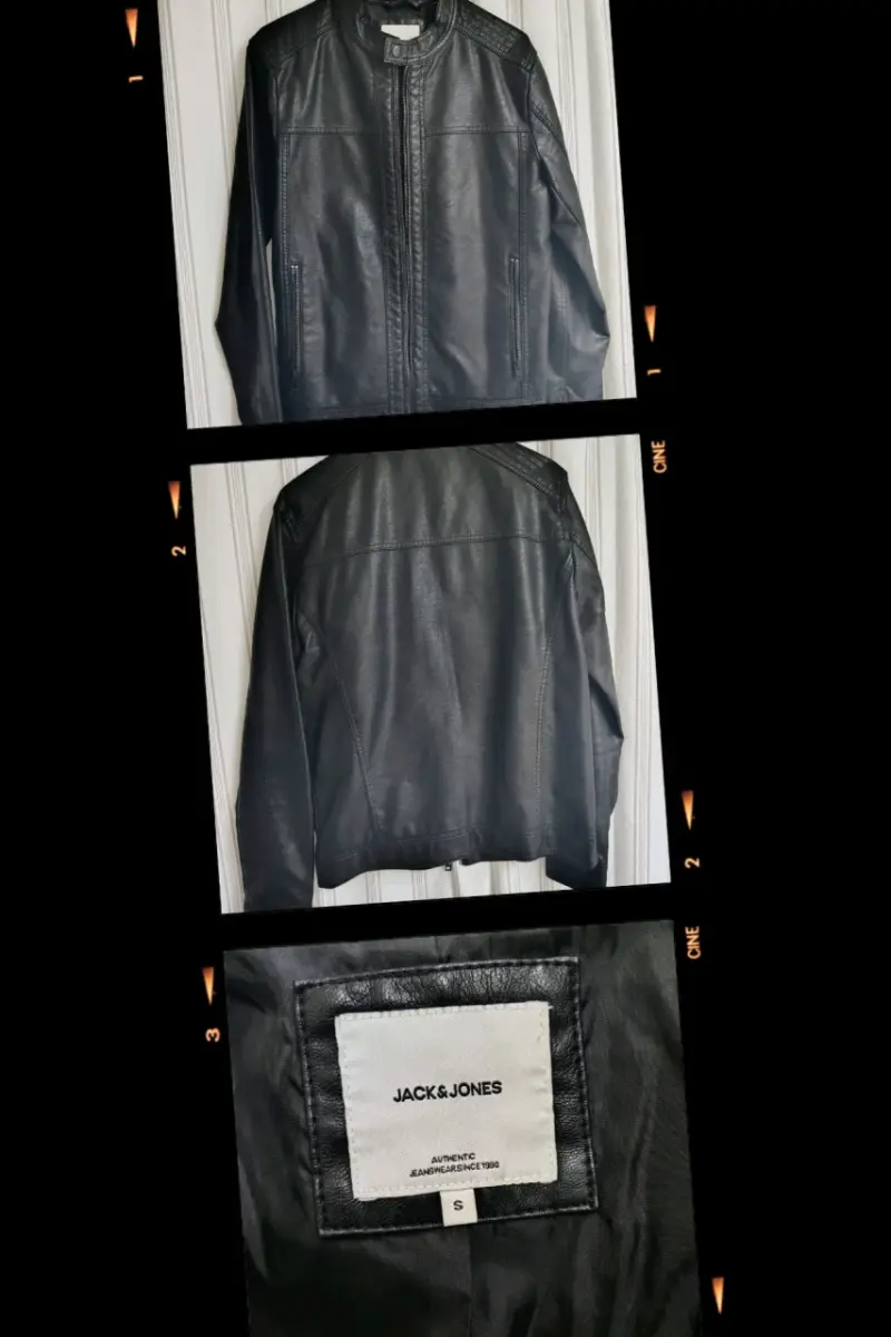 Chaqueta de cuero negra Jack & Jones - 1