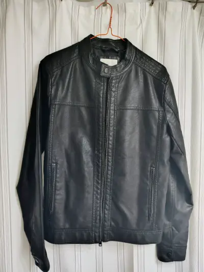 Chaqueta de cuero negra Jack & Jones - miniatura 2