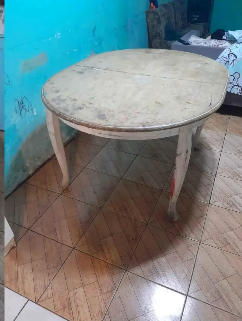 Mesa de comedor ovalada vintage normando - 3