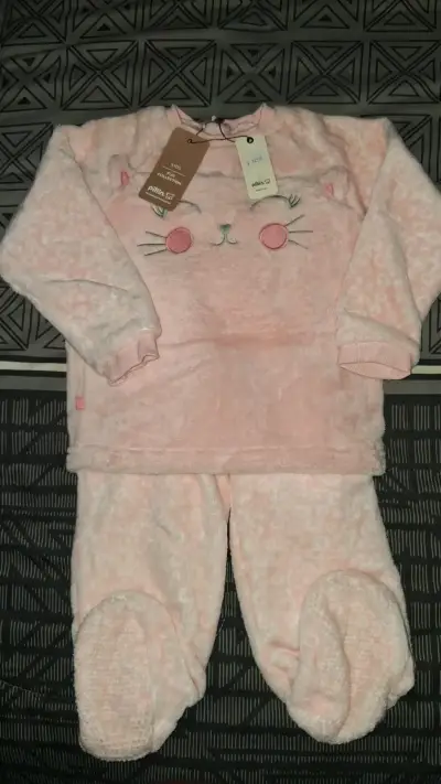 Pijama polar infantil rosado - miniatura 2