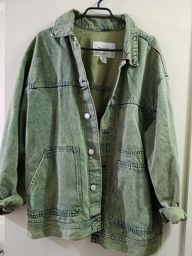 Chaqueta de mezclilla verde - 1