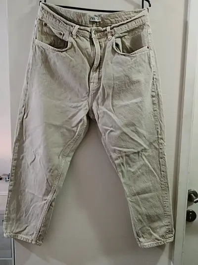 Jeans beige casual - miniatura 1