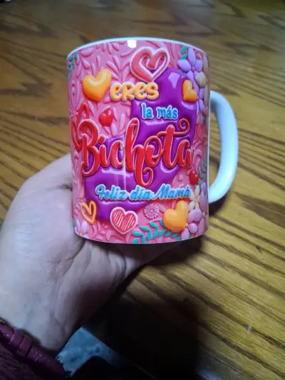 Taza personalizada diseño floral - miniatura 2