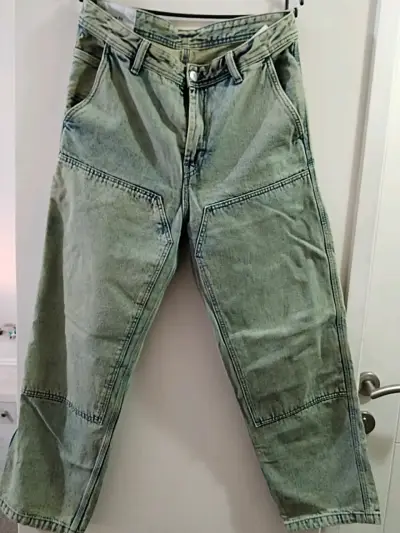 Jeans vintage verde claro - miniatura 1