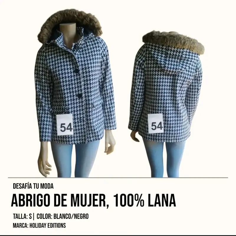 Abrigo mujer lana castellano
