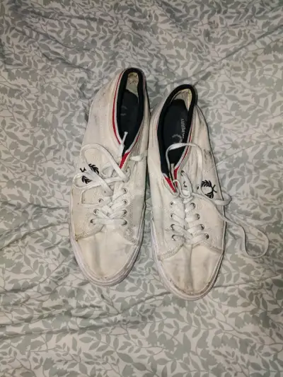 Zapatillas blancas gastadas hombre - miniatura 1