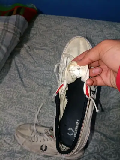 Zapatillas blancas gastadas hombre - miniatura 4