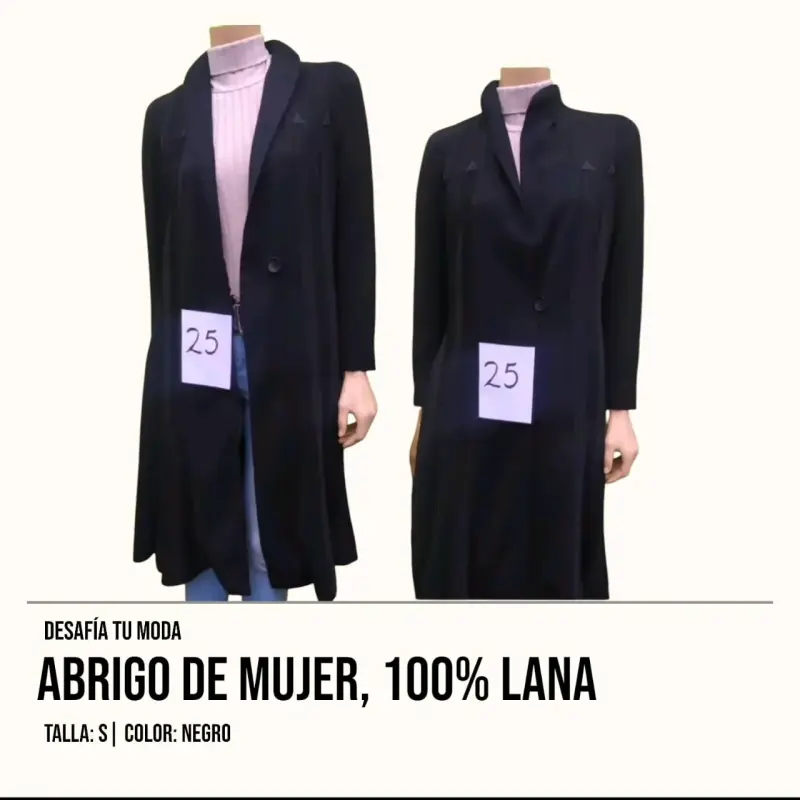 Abrigo de mujer negro